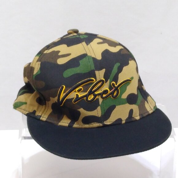 Carbon Elements Camo Snapback Hat "Vibes" Embroidery Adjustable Urban Streetwear - Picture 1 of 10
